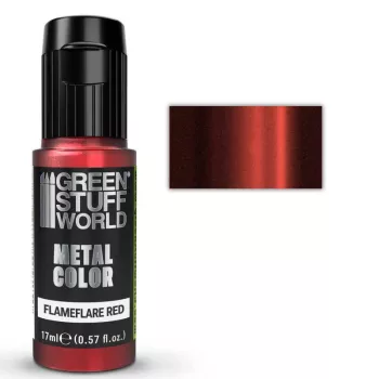   Green Stuff World - Acrylic Metal Paint - VIVID - Flameflare Red 17ml