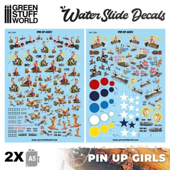   Green Stuff World - Water slide decals - Pin Ups (A5, 2 sheets.)