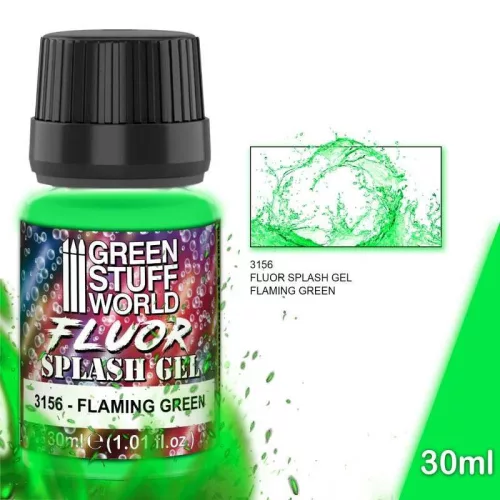 Green Stuff World - Splash Gel FLAMING Fluor LIME GREEN 30ml