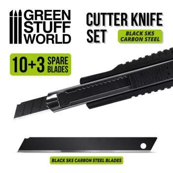  Green stuff World - Black Hobby Knife + 10x Black spare blades