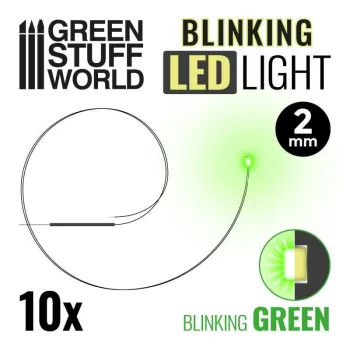  Green Stuff World - Micro Leds - Blinking Green - 2Mm (0805 Smd)
