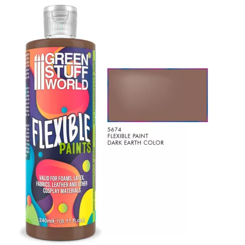 Green Stuff World - Flexible Paint - 240 ml - Dark Brown
Earth / Marron Tierra Oscura