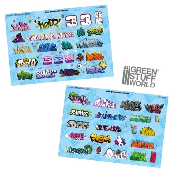   Green Stuff World - Decal sheets - Train Graffitis 1/87 - Scale HO (C y D)
