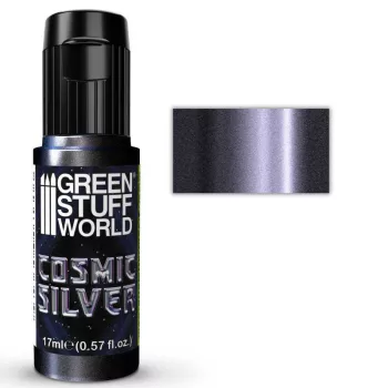 Green Stuff World - Acrylic Metal Paint - Cosmic Silver 17ml
