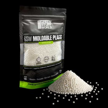 Green Stuff World - Moldeable Plastic Pellets - White 100gr