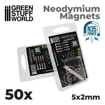 Green Stuff World - Neodymium Magnets 5x2mm - 50 units (N35)