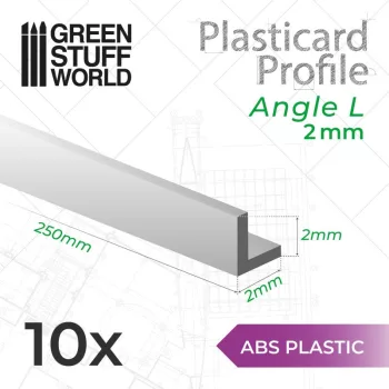 Green Stuff World - ABS Plasticard - Profile ANGLE-L 2 mm