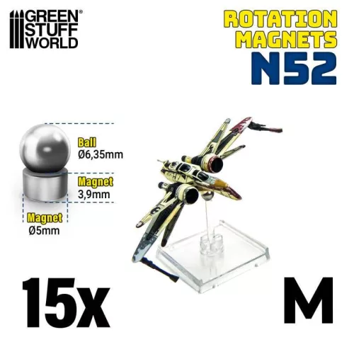 Green Stuff World - Rotation Magnets 6,35+5mm (SIZE M) PACK