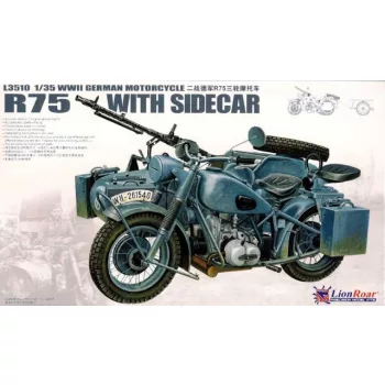   Lion Roar-GreatwallHobby - WWII German BMW R75 with Sidecar /w trailers