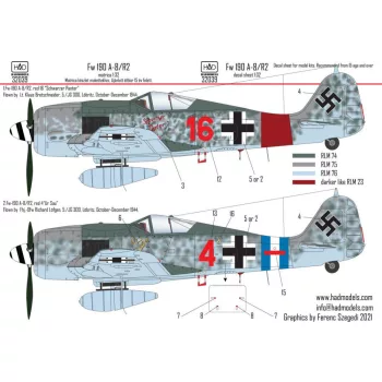 HAD models - Fw 190 A-8/R2decal sheet 1:32