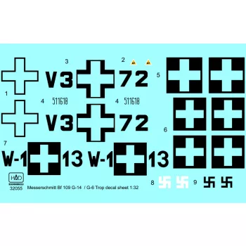 HAD models - Messerschmitt Bf 109 G-6 G-14 (V3+72 ; W1+13)