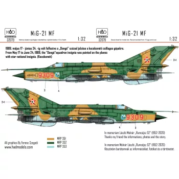 HAD models - MiG-21 MF 9309 Dongó csillaggal