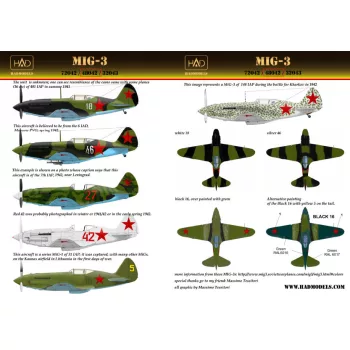   HAD models - MiG-3 (silver 46, white 18, black 16, red 42, red 27)