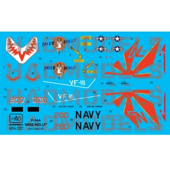   HAD models - F-14A VF111 "Sundowners" - Miss Molly (recommend for new Tamiya kit) NEWdesign