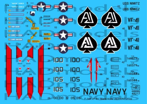 HAD models - F-14A Black Aces/ USS Nimitz