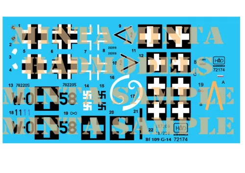 HAD models - Messerschmitt Bf 109 G-14 (W0+58; Black 1; <2+I)
