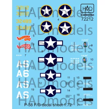 HAD models - P-38F/G above Europe