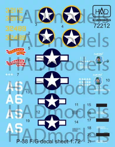 HAD models - P-38F/G above Europe