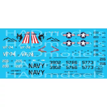   HAD models - F-4J Phantom VF 74 Be-devilers USS NIMITZ 70's part 1