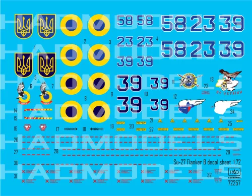 HAD models - Ukrainian Su-27 P1M Falnker B Digit Camouflage 