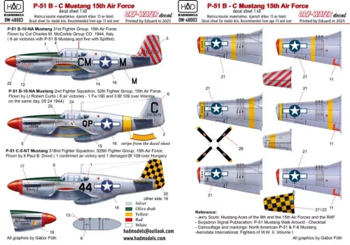 HAD models - P-51B decal sheet 1:48
