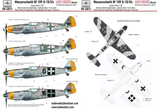 HAD models - Messerschmitt Bf 109 G-10 decal sheet 1:48