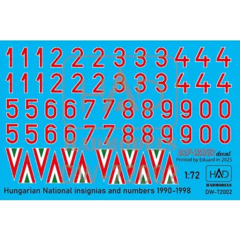   HAD models - Hungarian National Insignias and numbers 1990-1998 decal sheet 1:72