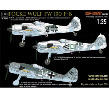   HAD models - FW 190 F-8 (green C, Black 2, White 34) Decal sheet 1:35