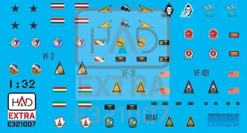 HAD models - F-14A-D helmet and sewing patches VF-2 VF-101 VF-31