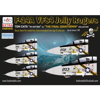   HAD models -  F-14A VF-84 ”A végső Visszaszámlálás” bővített változat matrica 1:48