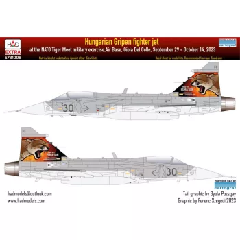 HAD models - JAS-39 Gripen Tigermeet 2023 HUNAF decal sheet