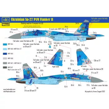 HAD models - Su-27P1M Digital Camouflage Painting mask