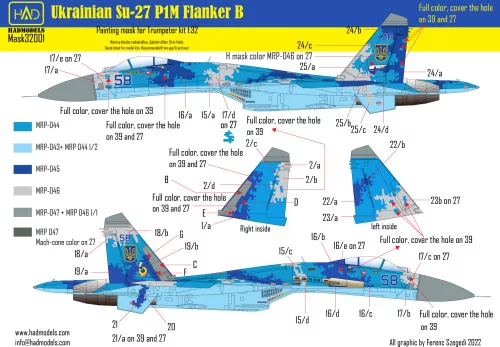 HAD models - Su-27P1M Digital Camouflage Painting mask