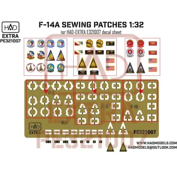   HAD models - F-14A-D sewing patches VF-2 VF-101 VF-31 photo-etched parts