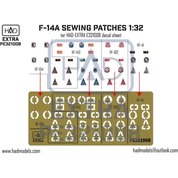   HAD models - F-14A-D sewing patches VF-143 VF-154 VF-41 VF102 photo-etched part