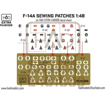  HAD models - F-14A-D sewing patches VF-143 VF-154 VF-41 VF102 photo-etched part