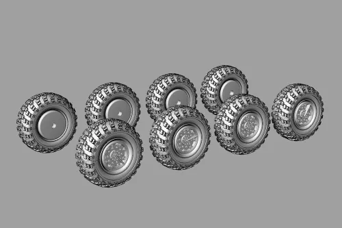 Hauler - Wheels for 9K714 OKA (SS-23 Spider) for Hobby Boss