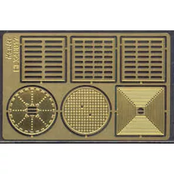   Hauler - 1/48 Grills and manholes photoetch  parts in scale 1-48