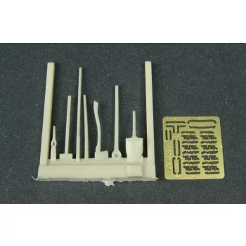 Hauler - 1/48 U S tank tools resin-etched set in 1-48 scale