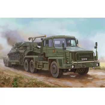   Hobbyboss - Scammell Commander with 62 tonne Crane Fruehauf semi-trailer