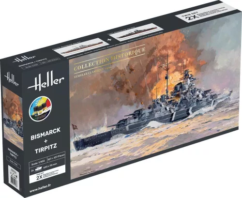 Heller - STARTER KIT Bismarck + Tirpitz TWINSET