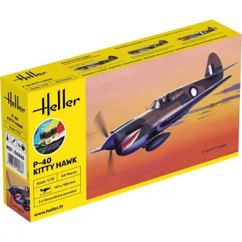 Heller - STARTER KIT P-40 Kitty Hawk