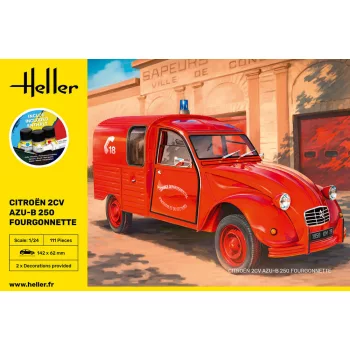 Heller - STARTER KIT Citroen 2CV AZU-B 250 Fourgonnette