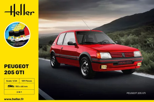 Heller - STARTER KIT Peugeot 205 GTI