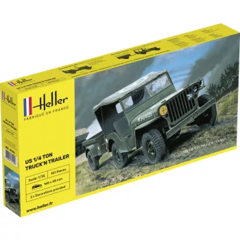 Heller - US 1/4 Ton Truck 'n Trailer