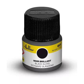 Heller - Peinture Acrylic 021 noir brillant