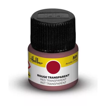 Heller - Peinture Acrylic 321 rouge transparent