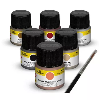 Heller - Colour Set Oldtimer Acrylic 6 x 12 ml + Brush