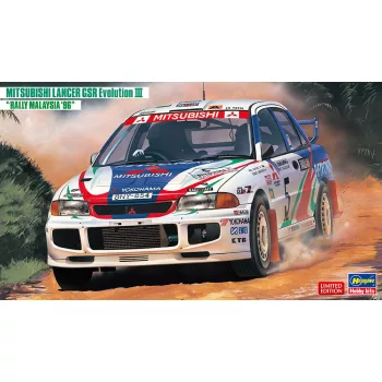   Hasegawa - Mitsubishi Lancer Evolution Iii N 5 Rally Malaysia 1996 F.Gocentas - K.Shinozuka