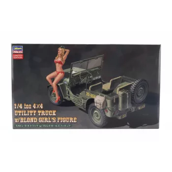   Hasegawa - JEEP WILLYS MB U.S 1/4 TON 4X4 MILITARY UTILITY TRUCK WITH BLOND GIRL FIGURE 1942 /